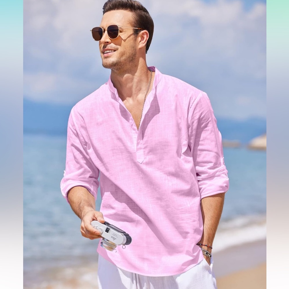 COOFANDY Men's Cotton Linen Size: XXL